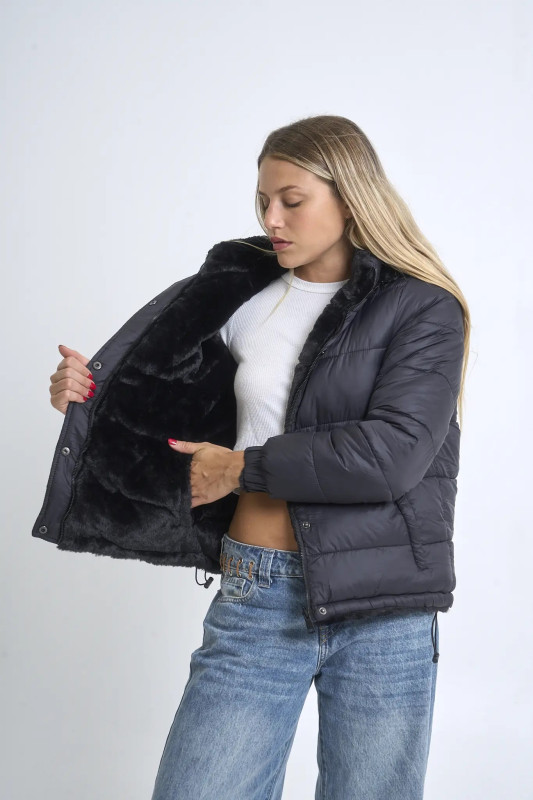 Campera Dama Reversible Piel
